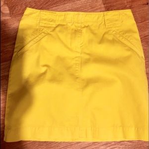 J Crew Bright Yellow Cotton Skirt size 4 NO FLAWS